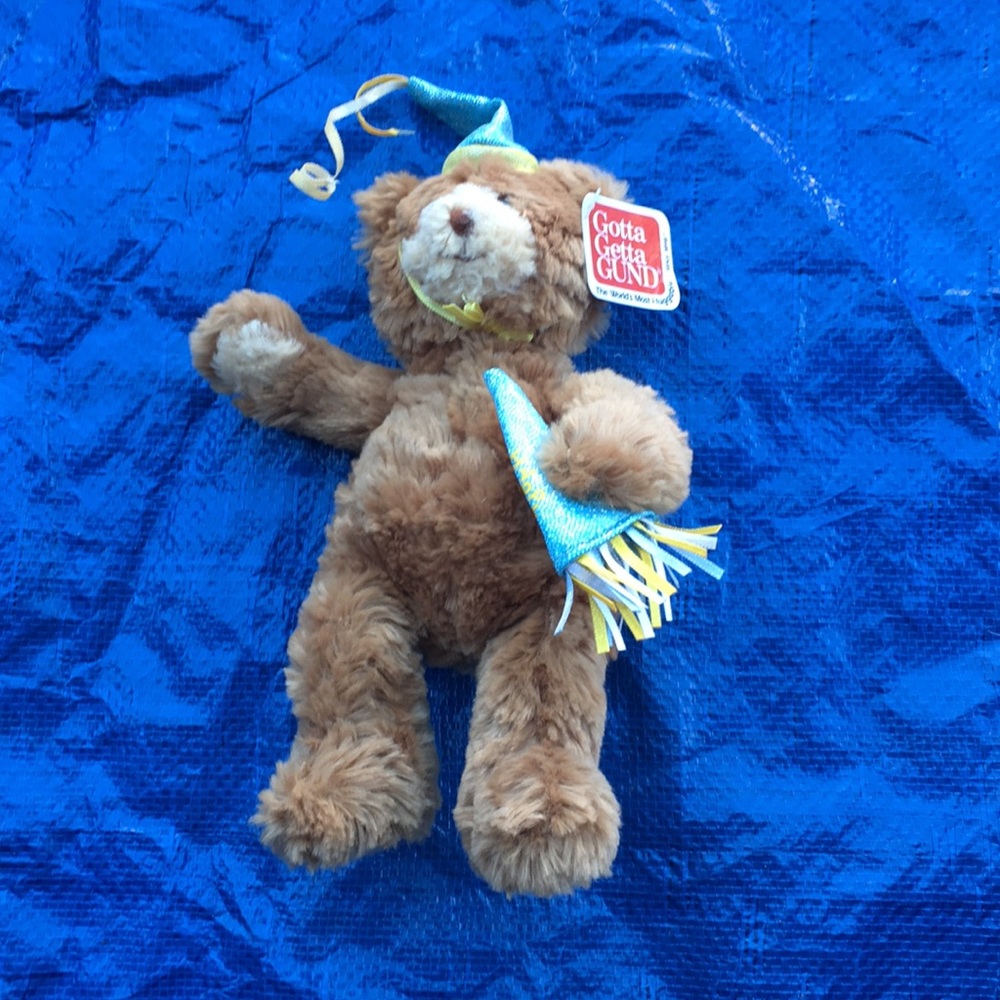 Mini Confetti Blue Gund stuffed animal